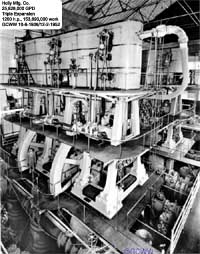 Holly Mfg. Co. Triple Expansion steam, 25,828,000 GPD pump, 1200 HP, 153,890,000 work, GCWW 10-6-1906/12-2-1952